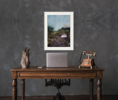 Abstract Haven framed mockup 4