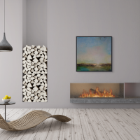 Abstract Morning Prayer framed mockup