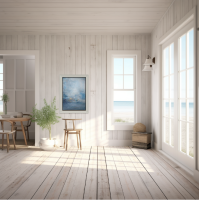 Abstract Winter Morning Promise framed mockup